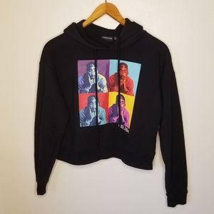 Chemistry Poetic Justice Juniors Tupac Shakur Crop Length Hoodie Size Large